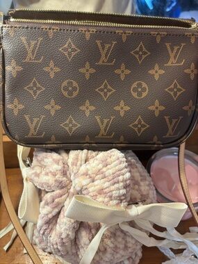 Louis Vuitton Monogram Crossbody Bag in Brown and Tan
